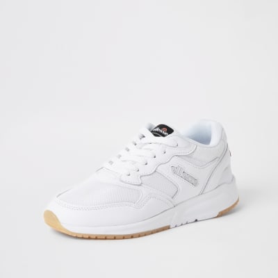 Ellesse NYC84 white lace-up trainers