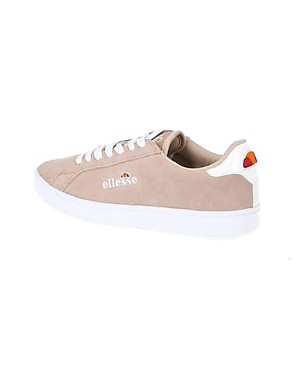 360 degree animation of product Ellesse pink suede lace-up trainers frame-5
