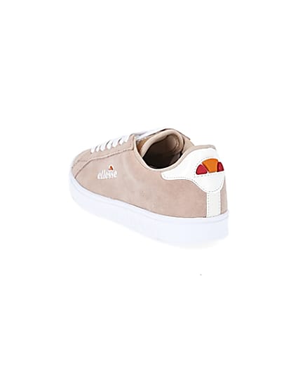 360 degree animation of product Ellesse pink suede lace-up trainers frame-7