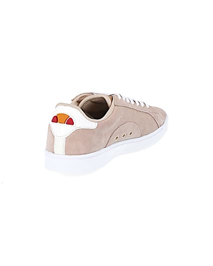 360 degree animation of product Ellesse pink suede lace-up trainers frame-11