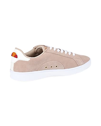 360 degree animation of product Ellesse pink suede lace-up trainers frame-13