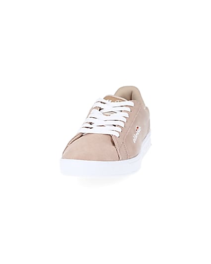 360 degree animation of product Ellesse pink suede lace-up trainers frame-22