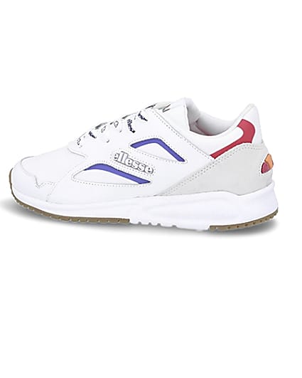 360 degree animation of product Ellesse white Contest trainers frame-4