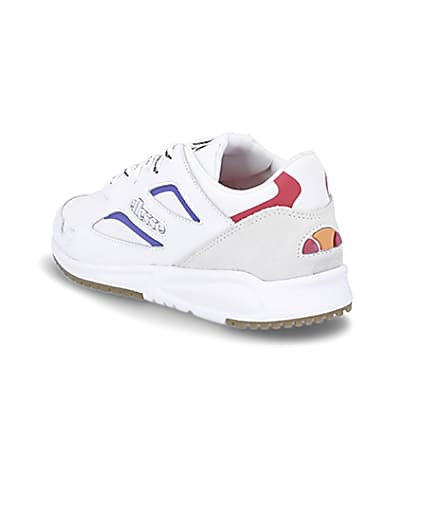 360 degree animation of product Ellesse white Contest trainers frame-6