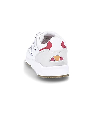 360 degree animation of product Ellesse white Contest trainers frame-8
