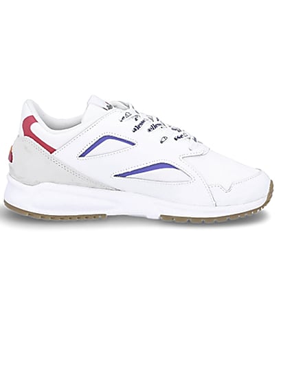 360 degree animation of product Ellesse white Contest trainers frame-15