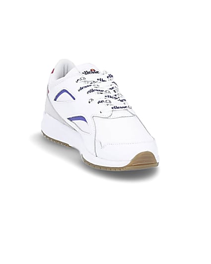 360 degree animation of product Ellesse white Contest trainers frame-19