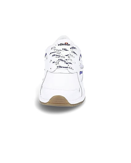 360 degree animation of product Ellesse white Contest trainers frame-21
