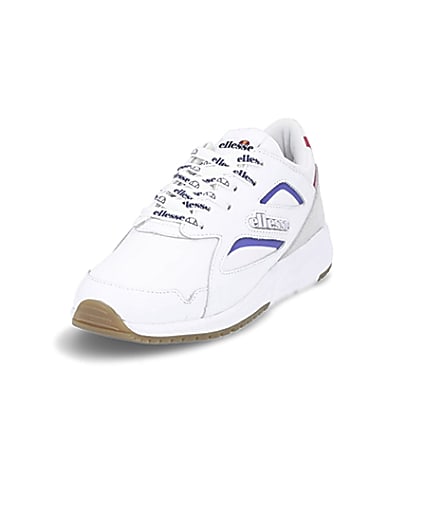 360 degree animation of product Ellesse white Contest trainers frame-23