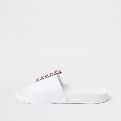 white ellesse sliders