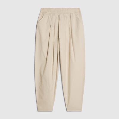 Girls Beige Balloon Trousers