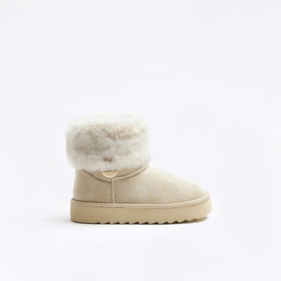 River island hot sale faux fur boots