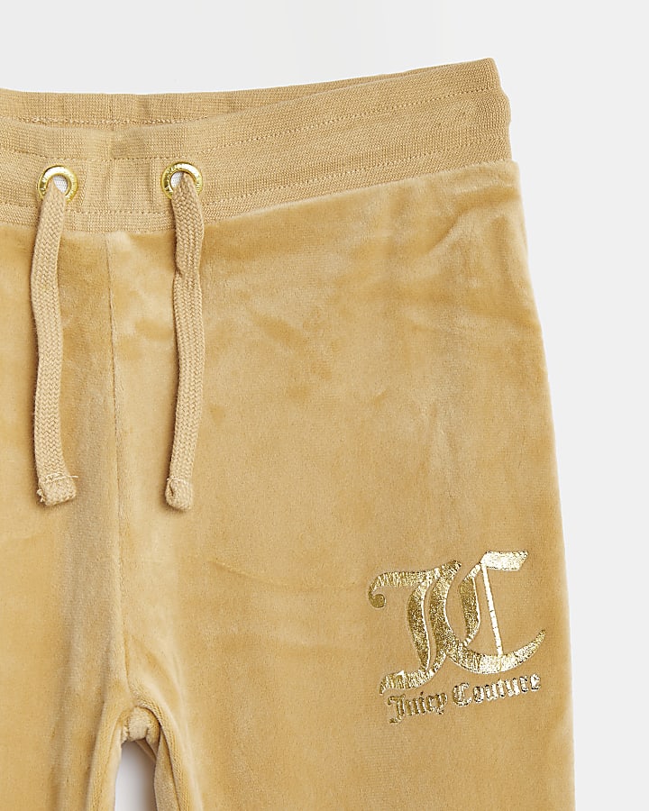 Girls beige Juicy Couture wide leg joggers