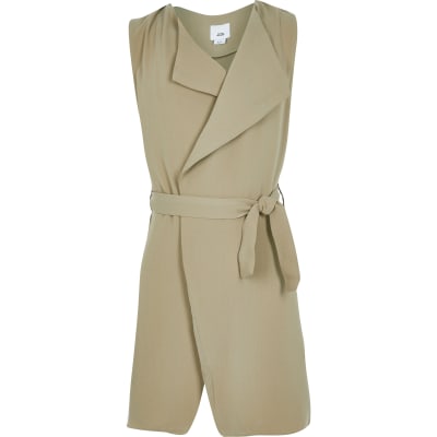 sleeveless duster jacket