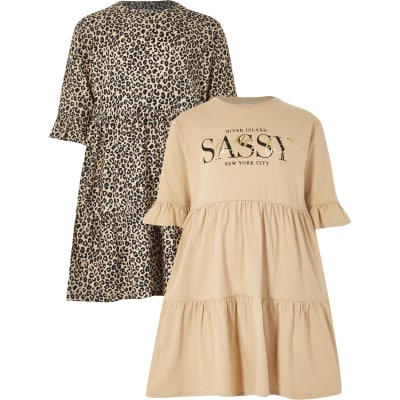 girls animal print dress