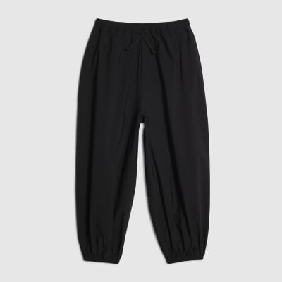 Girls Black Balloon Leg Trousers