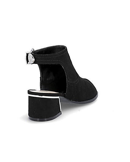 360 degree animation of product Girls black black buckle shoe boot frame-14