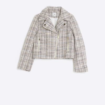boucle biker jacket uk