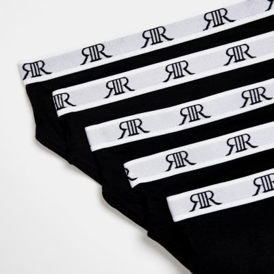 Girls Black Briefs 10 Pack