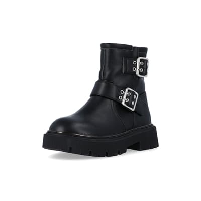 Chunky biker boots hot sale ladies