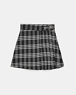 River Island Girls Clothing Skirts Mini Skirts Mini girls check buckle pleat skirt 