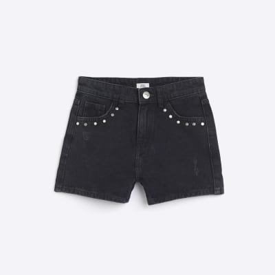 Black denim 2025 shorts river island