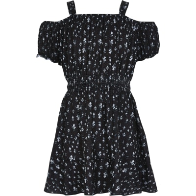 ditsy bardot dress