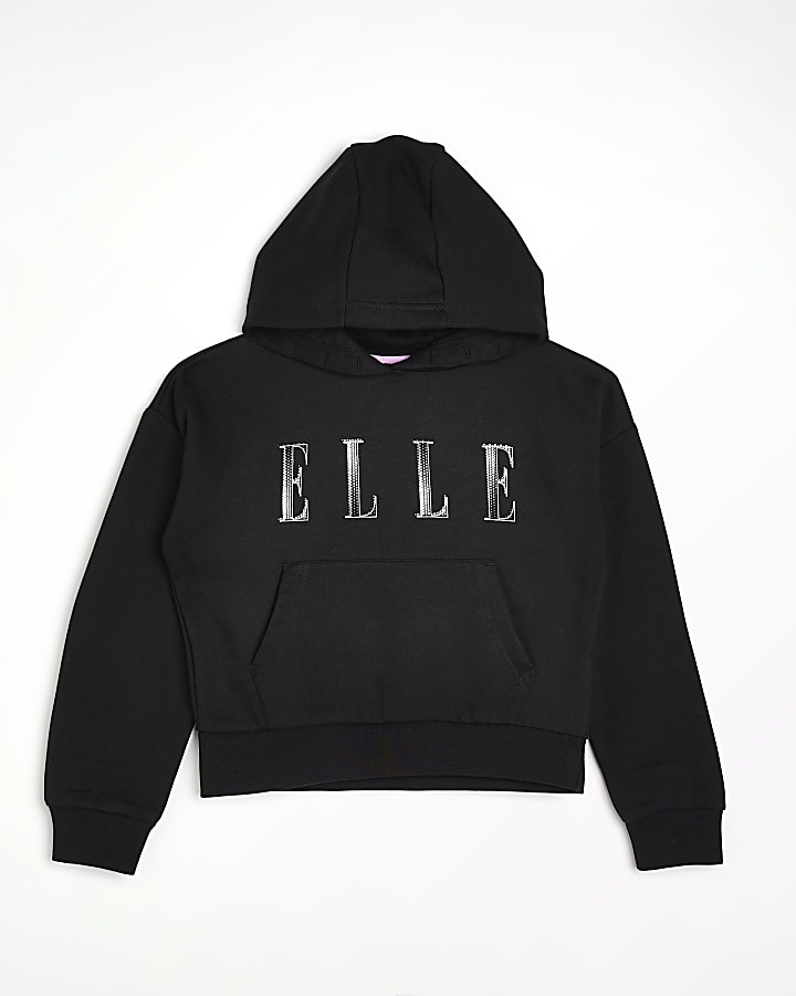 Girls black ELLE hoodie