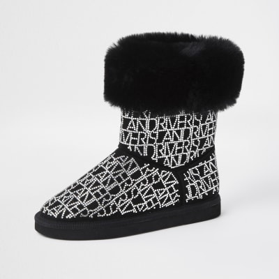 girls fur lined boots
