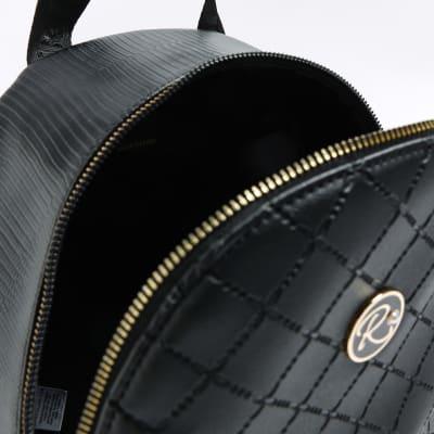 River island leather backpack online