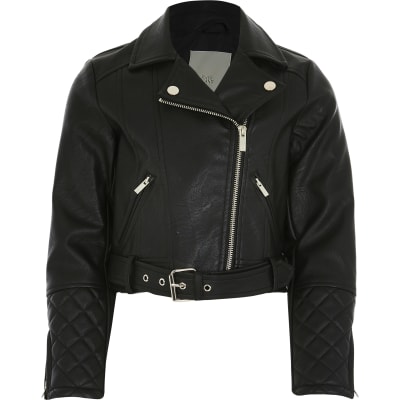 river island girls leather jacket