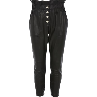 black paperbag trousers