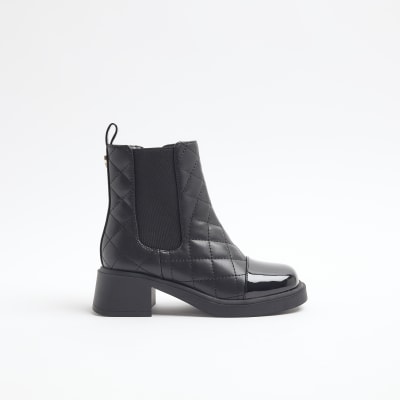 River island girls black boots sales