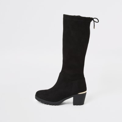 faux suede knee high boots | River Island