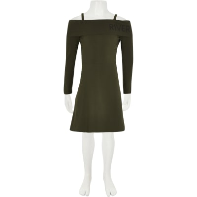 girls black skater dress