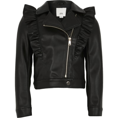 river island children's leather jacket