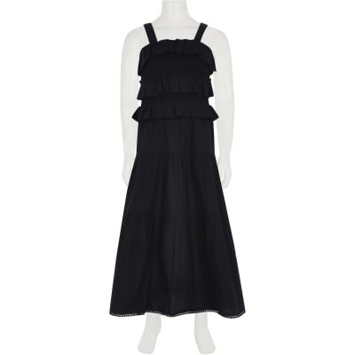 girls black maxi dress