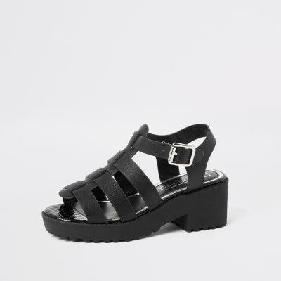 ladies black gladiator sandals