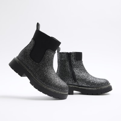 Girls glitter hot sale chelsea boots