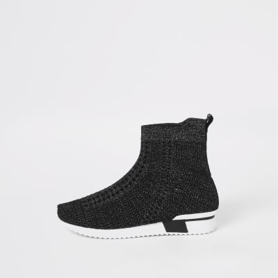 glitter high top trainers