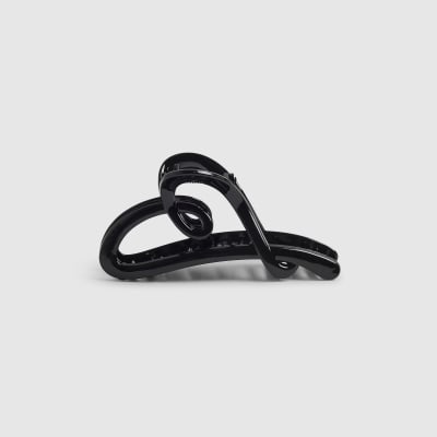 Girls Black Heart Hair Claw Clip