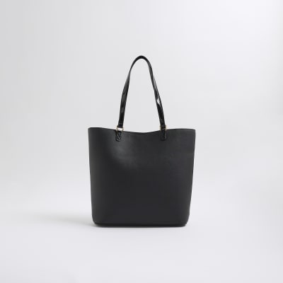 School Bag River Island Kids Purse Girls Black Heart Lock Pocket