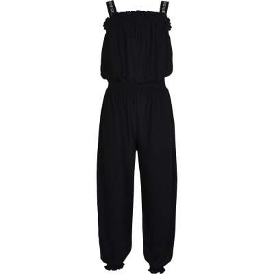 Girls black jumpsuit | River Island