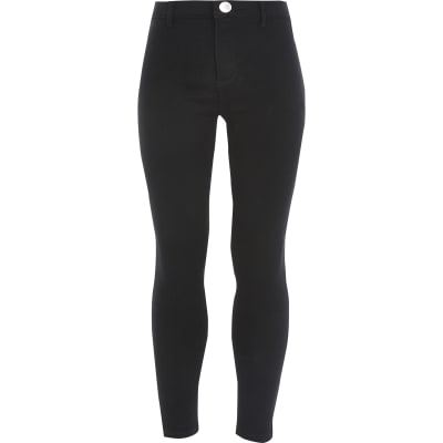 Girls black Kaia high waist disco jeans | River Island