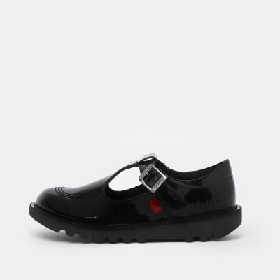 River island black hot sale school shoes