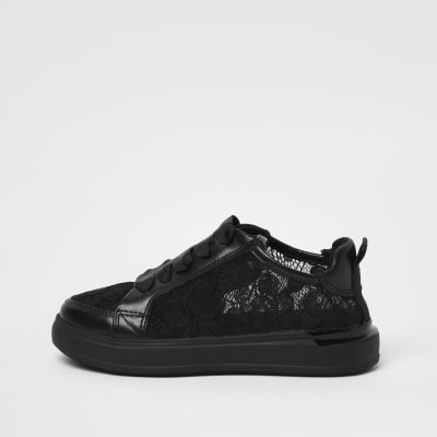 river island black trainers