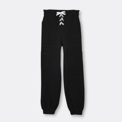 girls pull on trousers