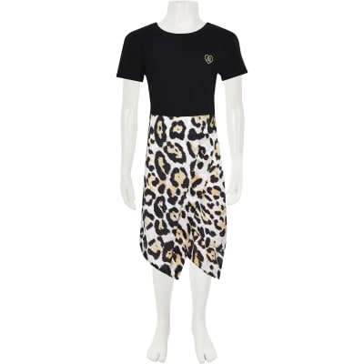river island leopard print shirt dress