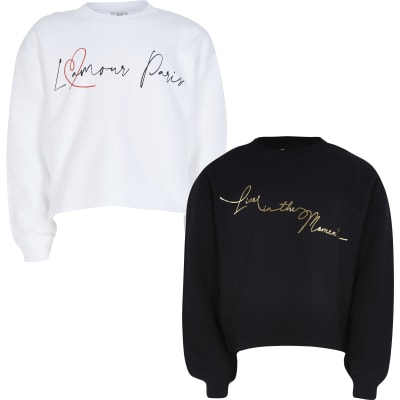 river island ladies sweatshirts