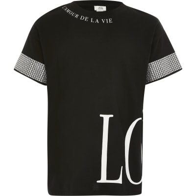 river island diamante shirt